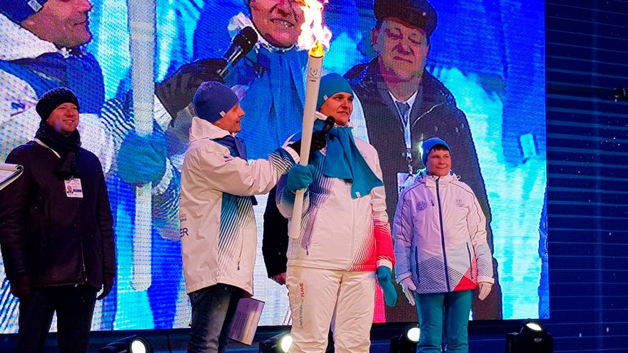 В Томске состоялась эстафета огня Универсиады-2019